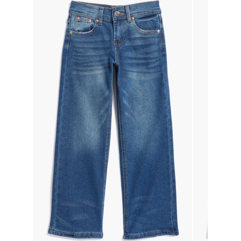 NEW Juicy Couture Jeans Y2K High Rise Wide Leg Relaxed Blue Kids Size 12